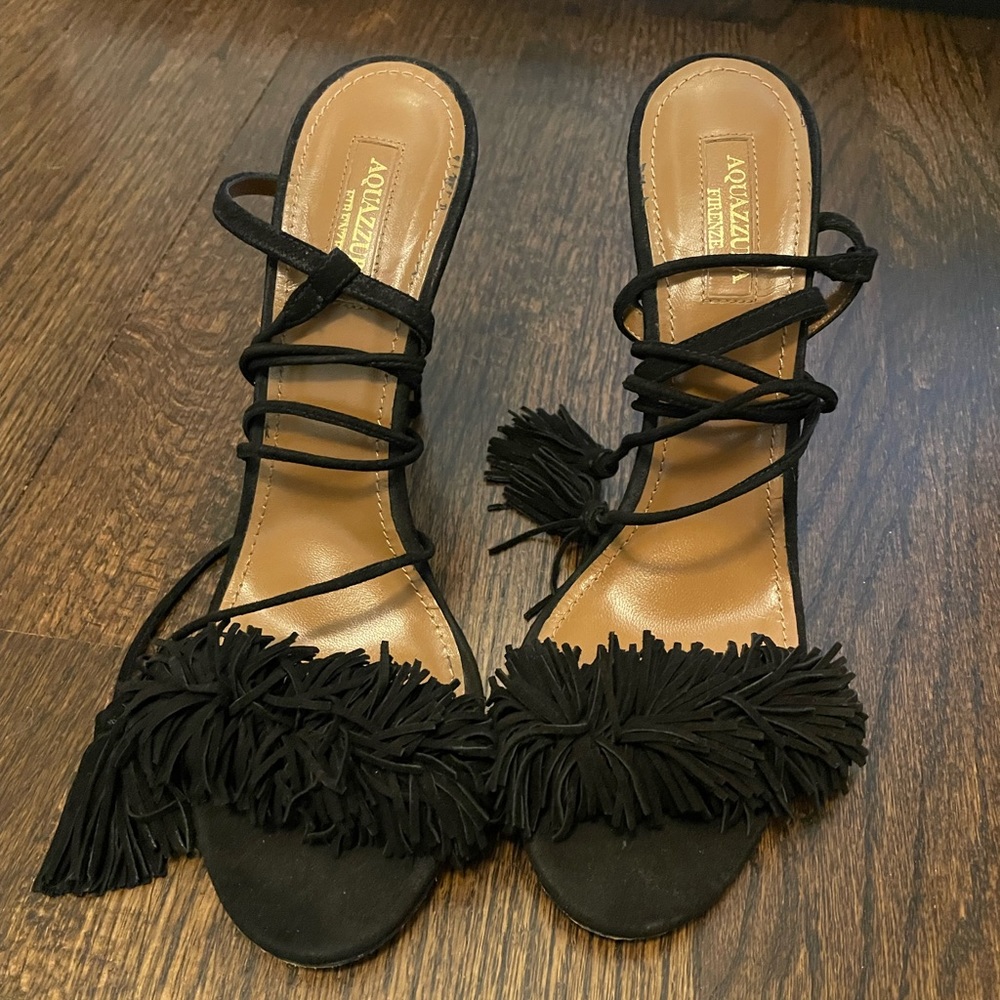 Aquazzura Wild Thing Fringed Sandals